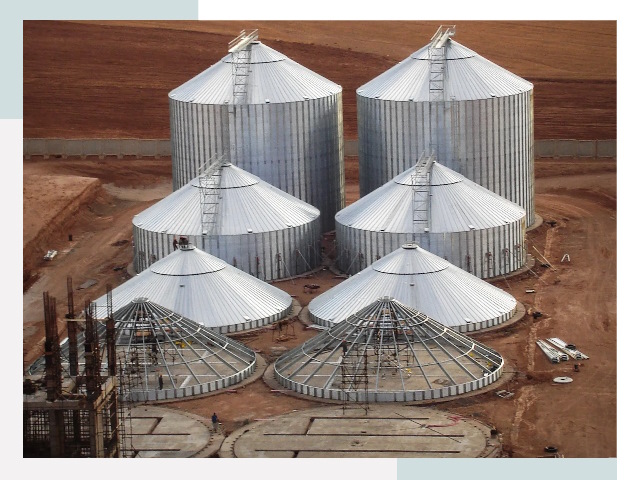 Строительство зерновых силосов в Белогорске