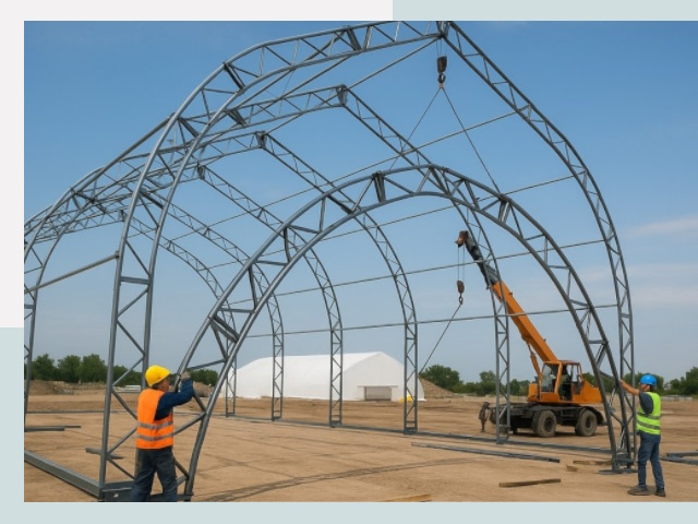 Монтаж ангаров в Белогорске от 612 руб. - Надежно и быстро